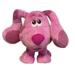 Nickelodeon Blues Clues and You! Magenta Plush Dog stuffed Animal Pink 6”
